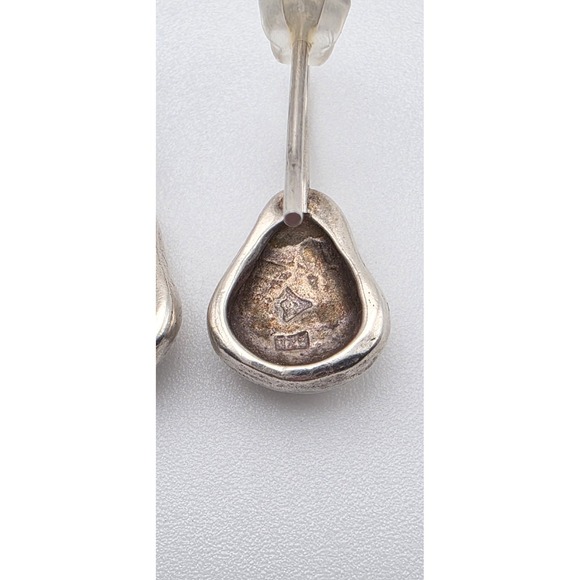Vtg SILPADA Earrings Teardrop 925 Sterling Silver Textured Signed FREE $HIPPING! - Picture 4 of 7